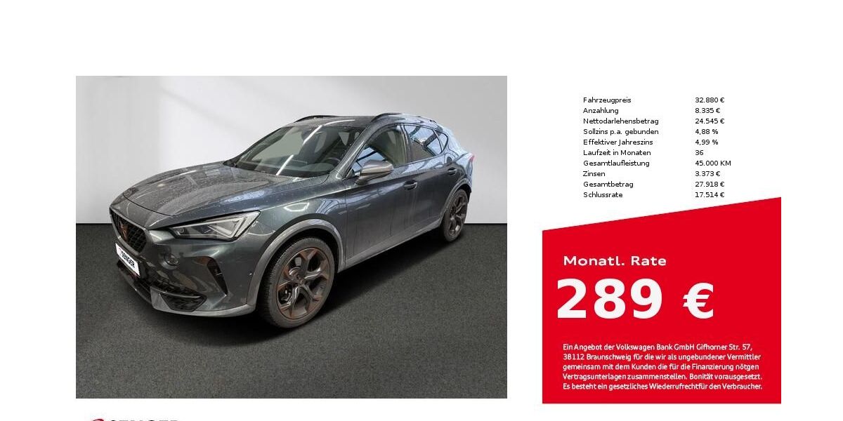 Cupra Formentor 57.260 km 32.880 &euro; Bielefeld 33609