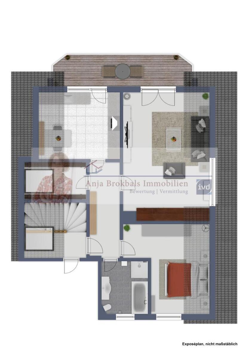 Geräumige 2-Zimmer-Mietwohnung mit Balkon in ruhiger Ortsrandlage 2 zimmer