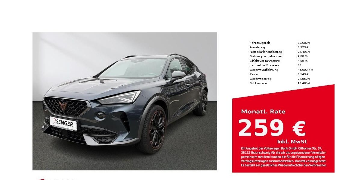 Cupra Formentor 35.057 km 32.680 &euro; Bielefeld 33609