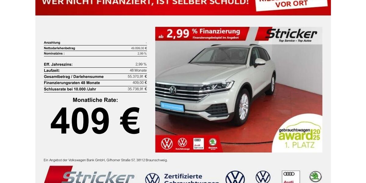 VW Touareg 21.981 km 49.899 &euro; Detmold 32760