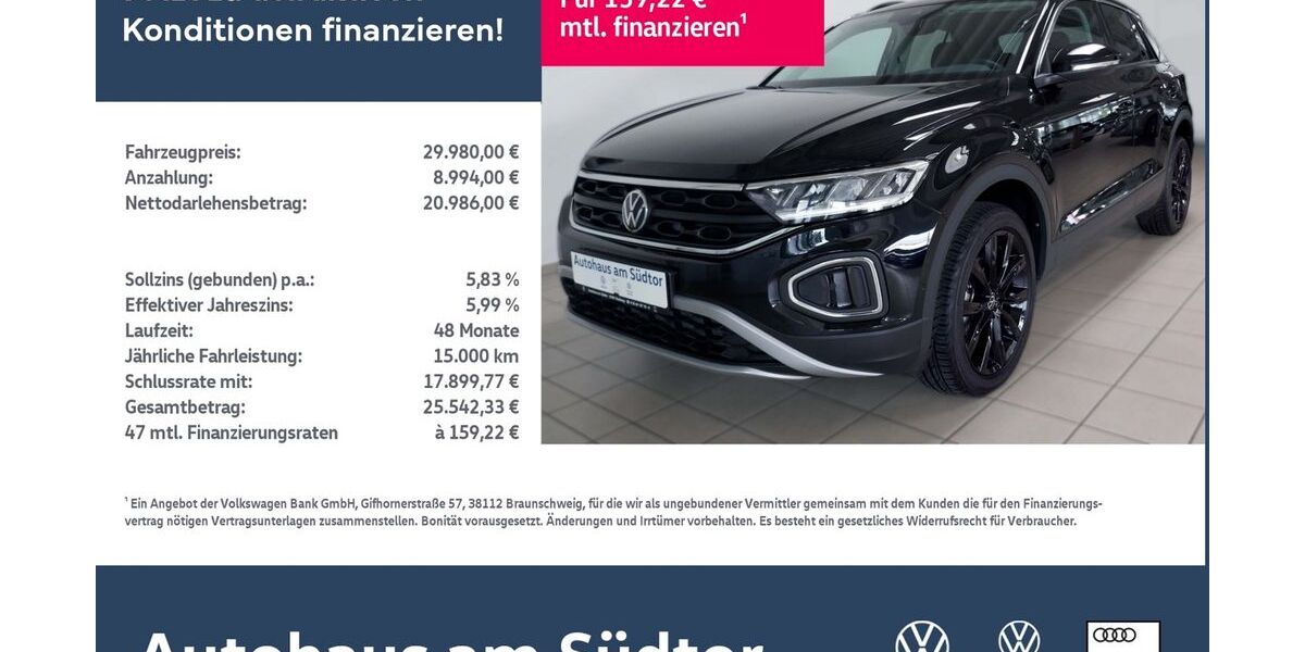 VW T-Roc 5.359 km 29.980 &euro; Rietberg 33397