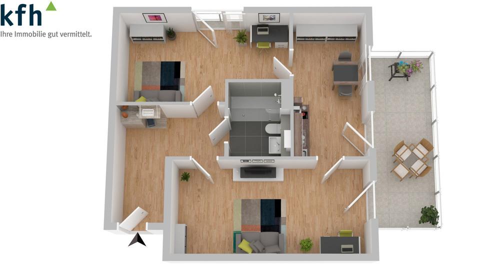 Etagenwohnung Bielefeld Schildesche - 1 Zimmer, 32 m&sup2;, 400&euro; | Angebot:15601720