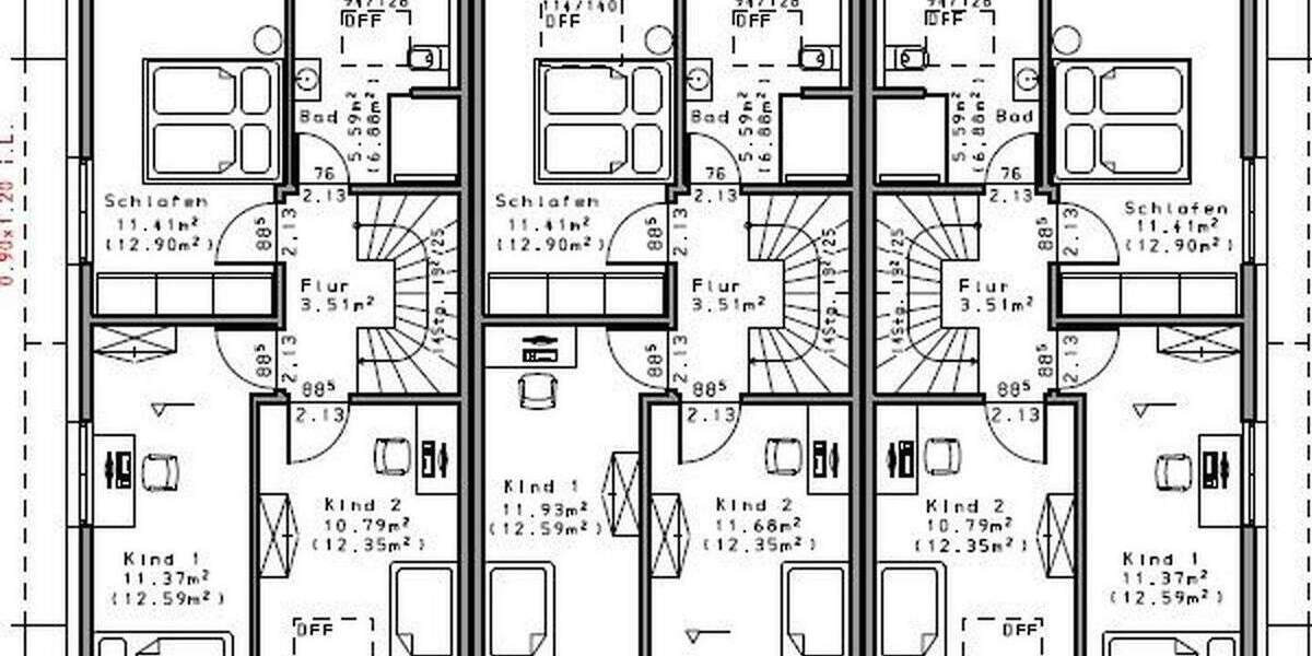 Reihenhäuser mit Grundstück - schlüsselfertig in Lage-Billinghausen 5 zimmer