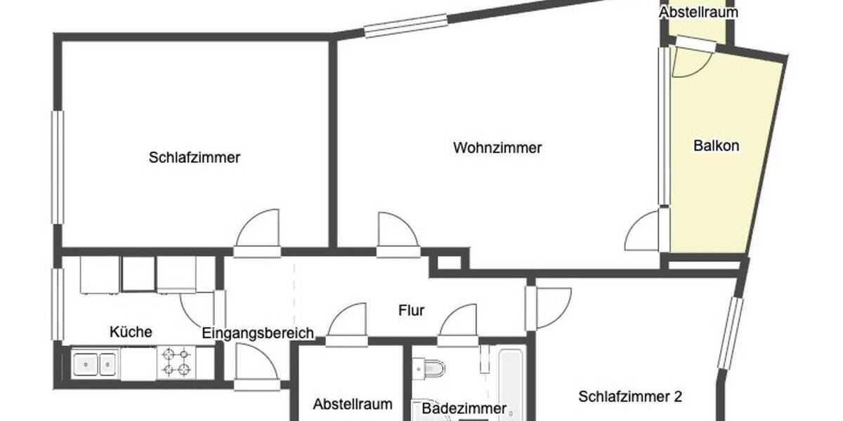 Etagenwohnung Bielefeld Sennestadt - 3 Zimmer, 80 m&sup2;, 169.500&euro; | Angebot:26117895