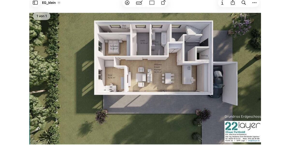 Erdgeschoßwohnung Detmold Hiddesen - 3 Zimmer, 137 m&sup2;, 499.000&euro; | Angebot:26852863