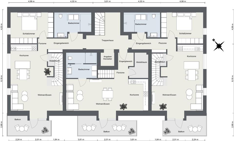 Maisonettenwohnung Bielefeld Jöllenbeck - 3 Zimmer, 94 m&sup2;, 1.405&euro; | Angebot:26644021