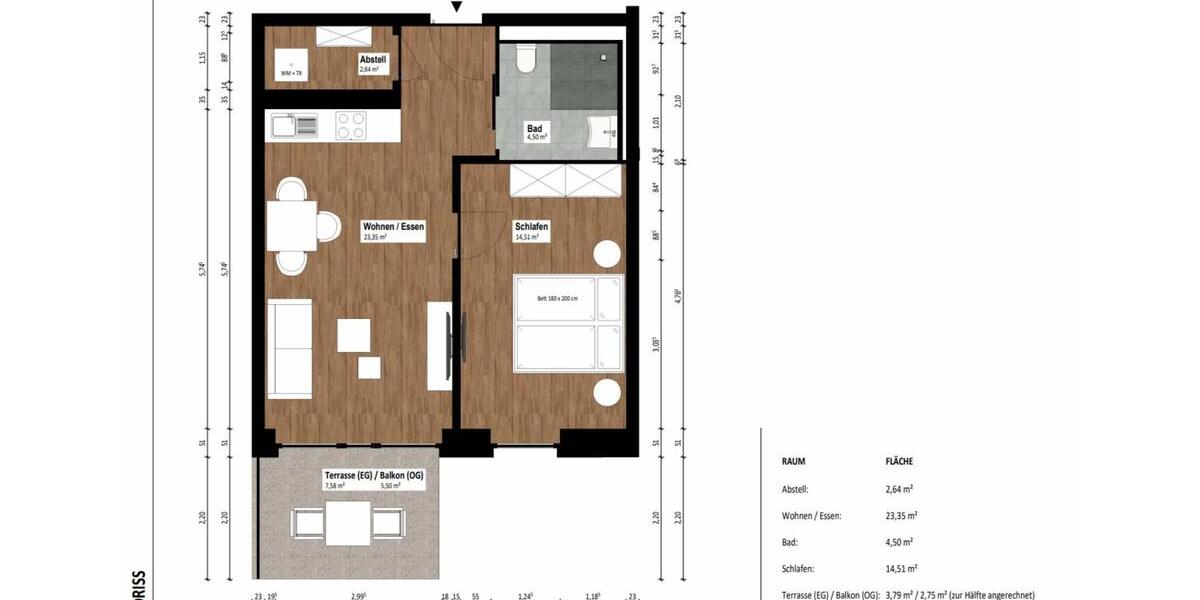 Etagenwohnung Bad Salzuflen Ehrsen-Breden - 1 Zimmer, 32 m&sup2;, 483&euro; | Angebot:24979224