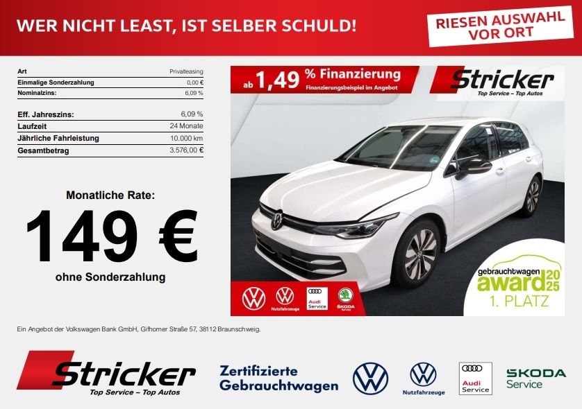 VW Golf 8.052 km 26.899 &euro; Detmold 32760