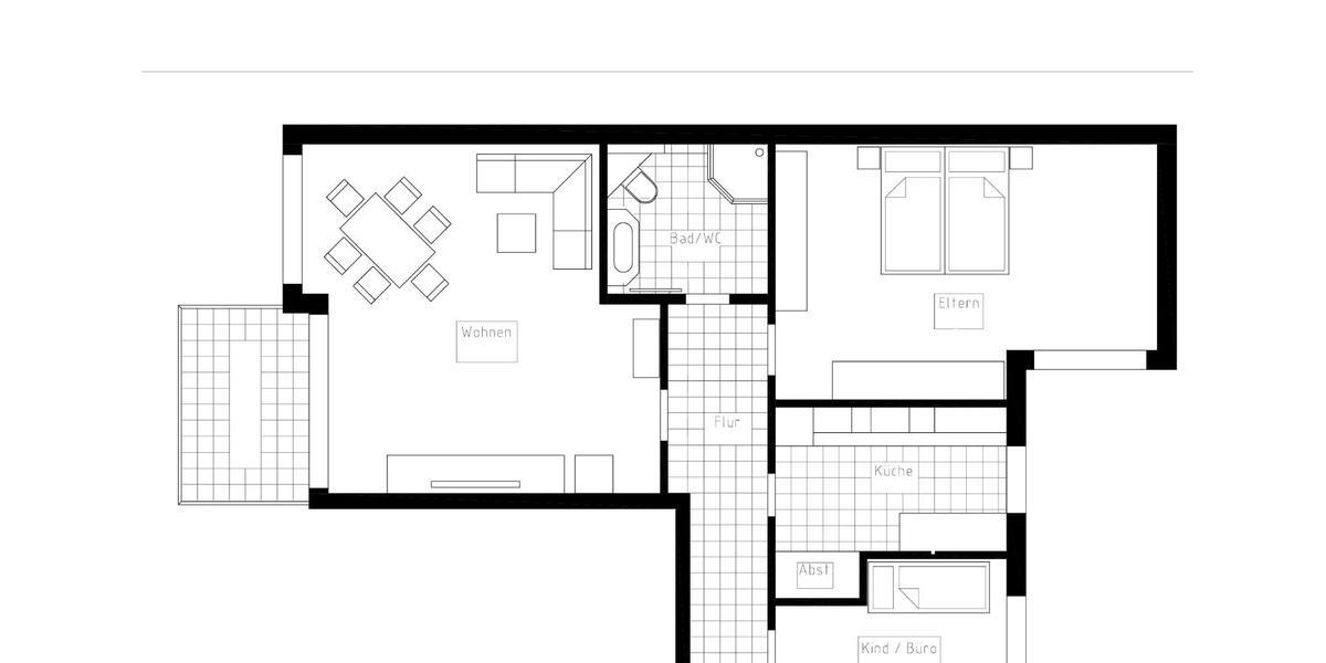 Erdgeschoßwohnung Bielefeld Schildesche - 3 Zimmer, 82 m&sup2;, 800&euro; | Angebot:26414649
