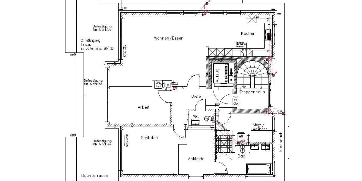 Penthouse mit sonniger Dachterrasse nahe der Innenstadt von Gütersloh 3 zimmer