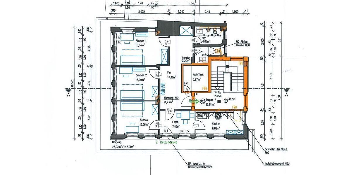 Etagenwohnung Bielefeld - 3 Zimmer, 109 m&sup2;, 1.285&euro; | Angebot:26663161