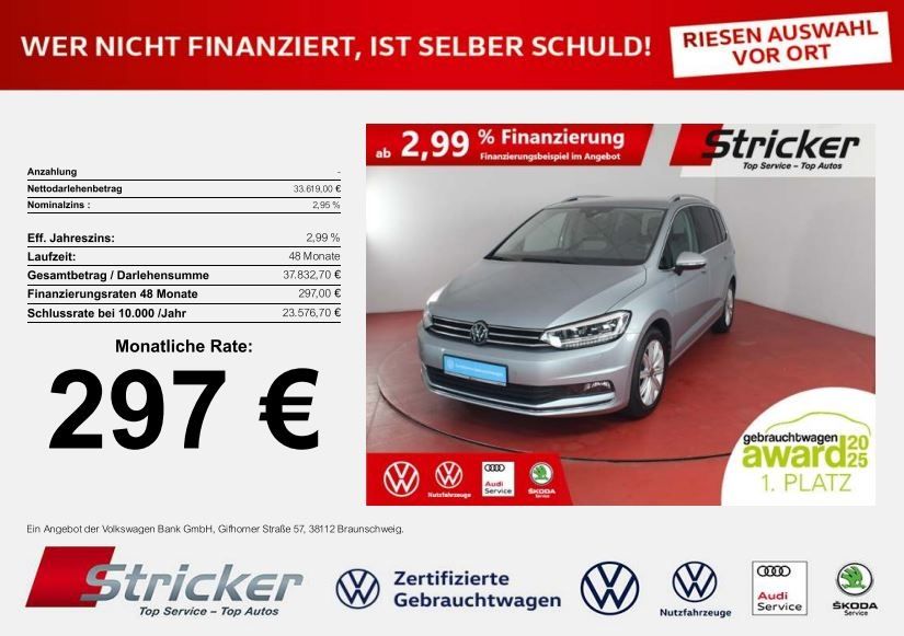 VW Touran 24.184 km 32.449 &euro; Detmold 32760