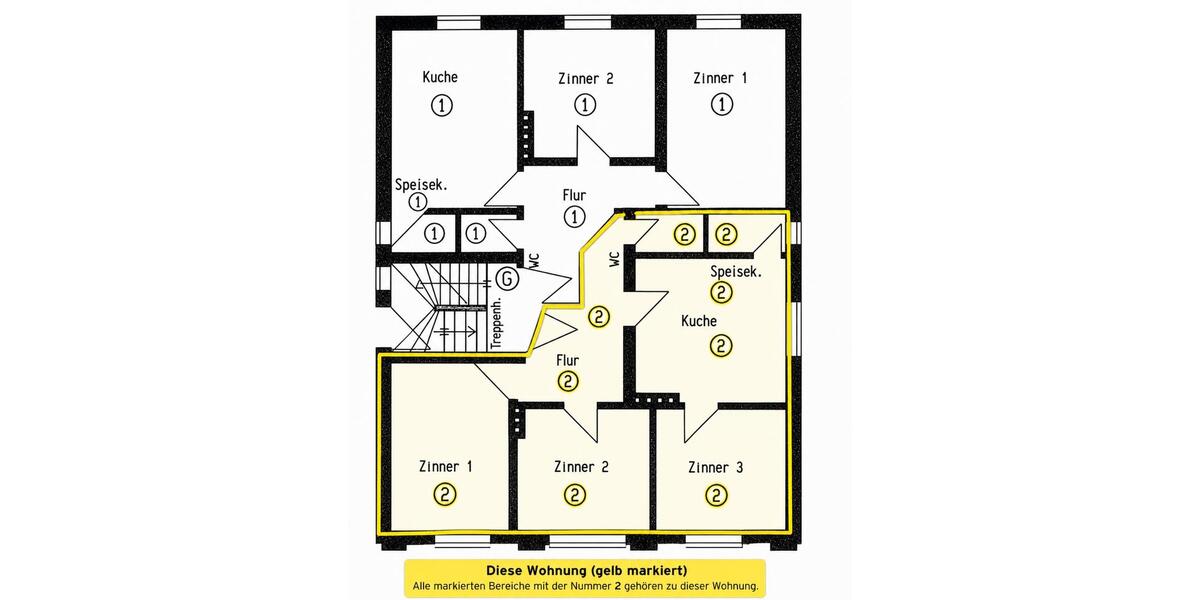 Hochparterre Bielefeld Schildesche - 3 Zimmer, 66 m&sup2;, 650&euro; | Angebot:26409947