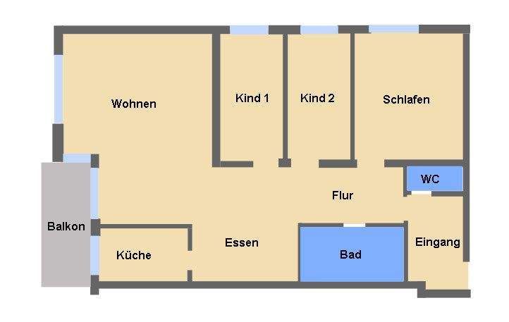 Etagenwohnung Bielefeld / Hillegossen Hillegossen - 4 Zimmer, 96 m&sup2;, 145.000&euro; | Angebot:25745944