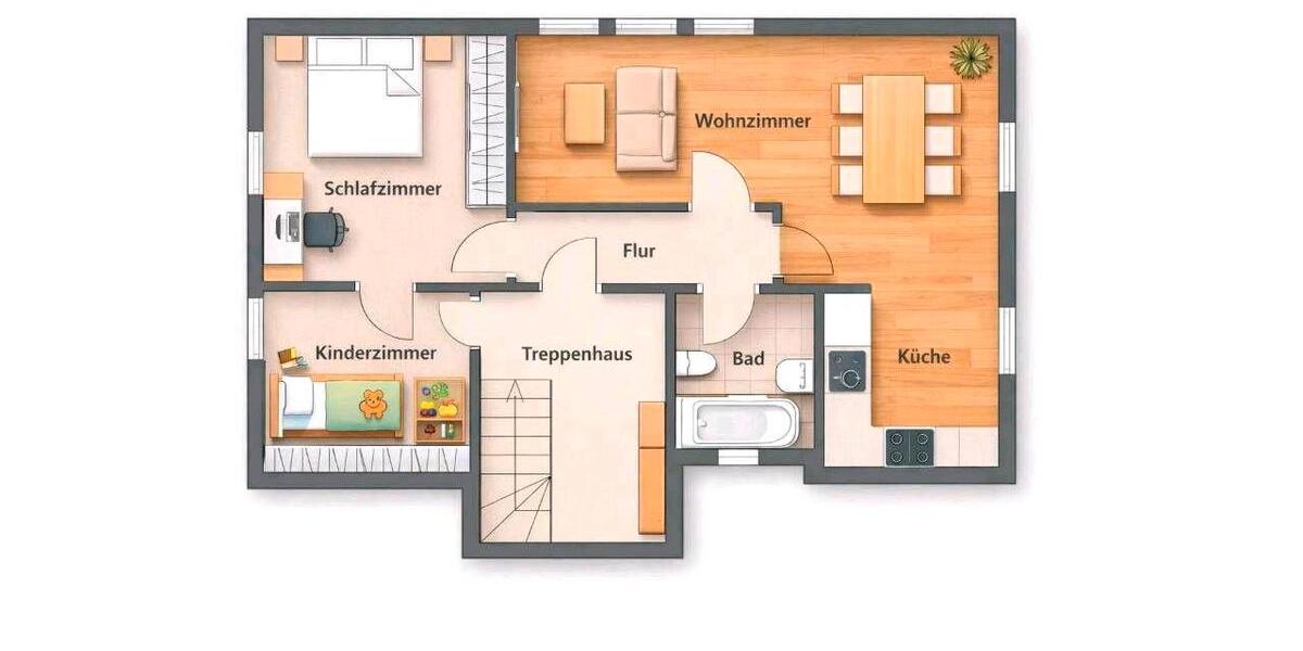 Dachgeschoßwohnung Bielefeld Brackwede - 2 Zimmer, 70 m&sup2;, 700&euro; | Angebot:26543534
