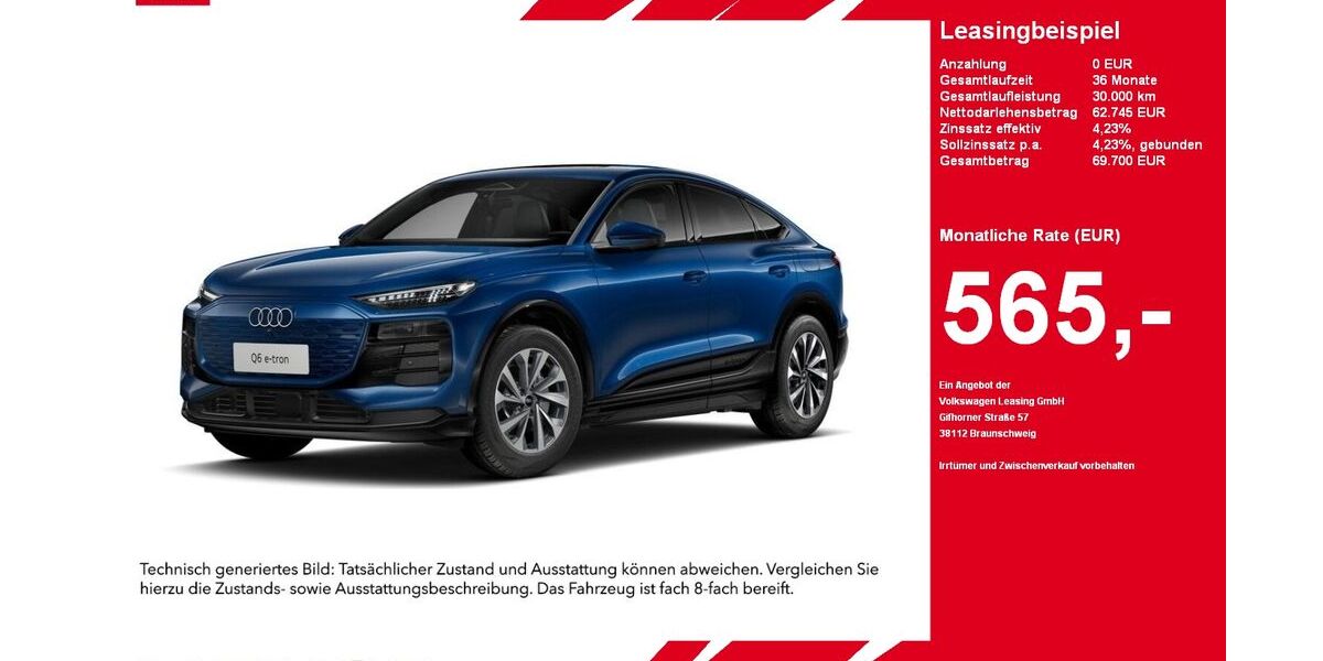 Audi Q6 e-tron 13.453 km 62.745 &euro; Gütersloh 33330