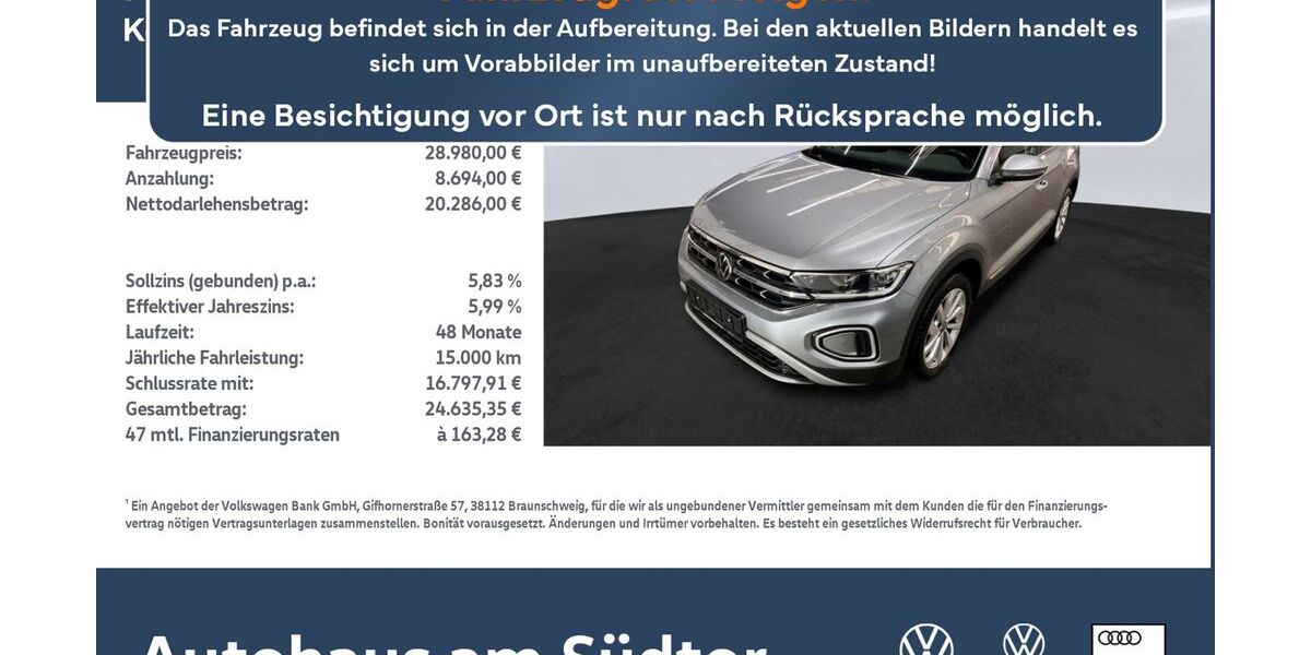 VW T-Roc 21.113 km 28.980 &euro; Rietberg 33397