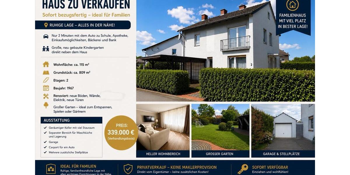 Einfamilienhaus Kirchlengern - 339.000&euro; | Angebot:26495618