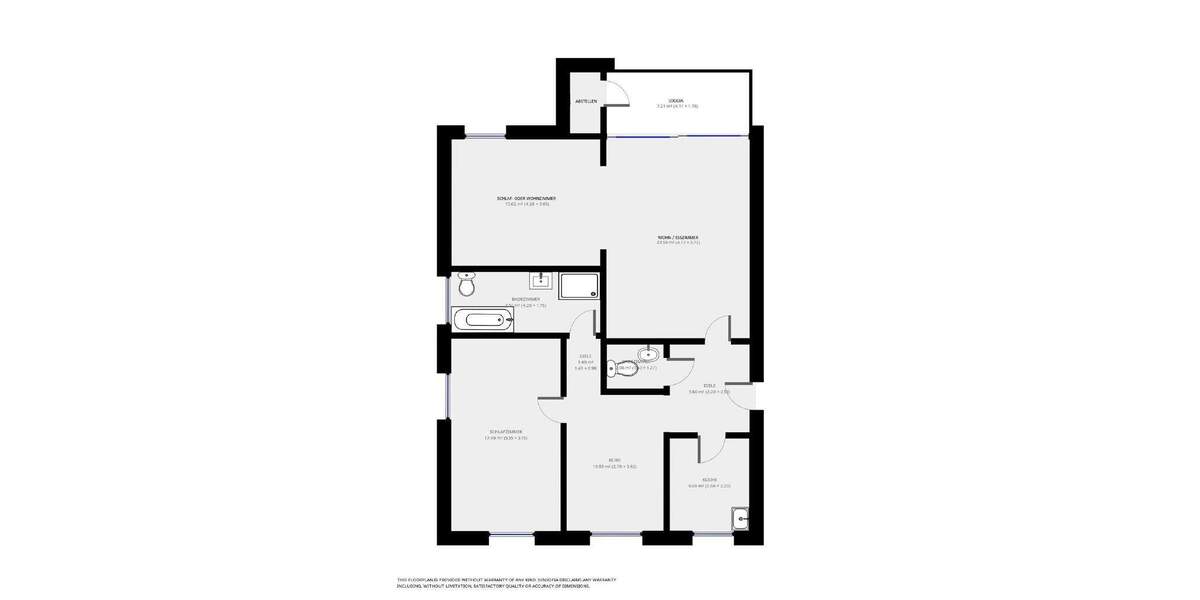 == Attraktive ETW mit Loggia nahe der Universität Bielefeld == 3 zimmer