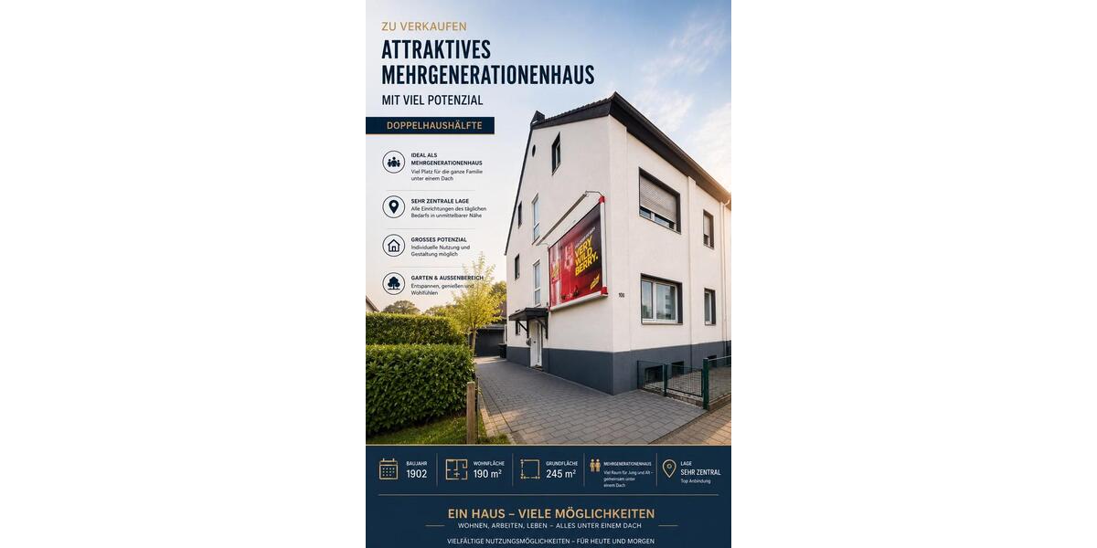 Doppelhaushälfte Gütersloh Kattenstroth - 8.5 Zimmer, 190 m&sup2;, 469.000&euro; | Angebot:27079177