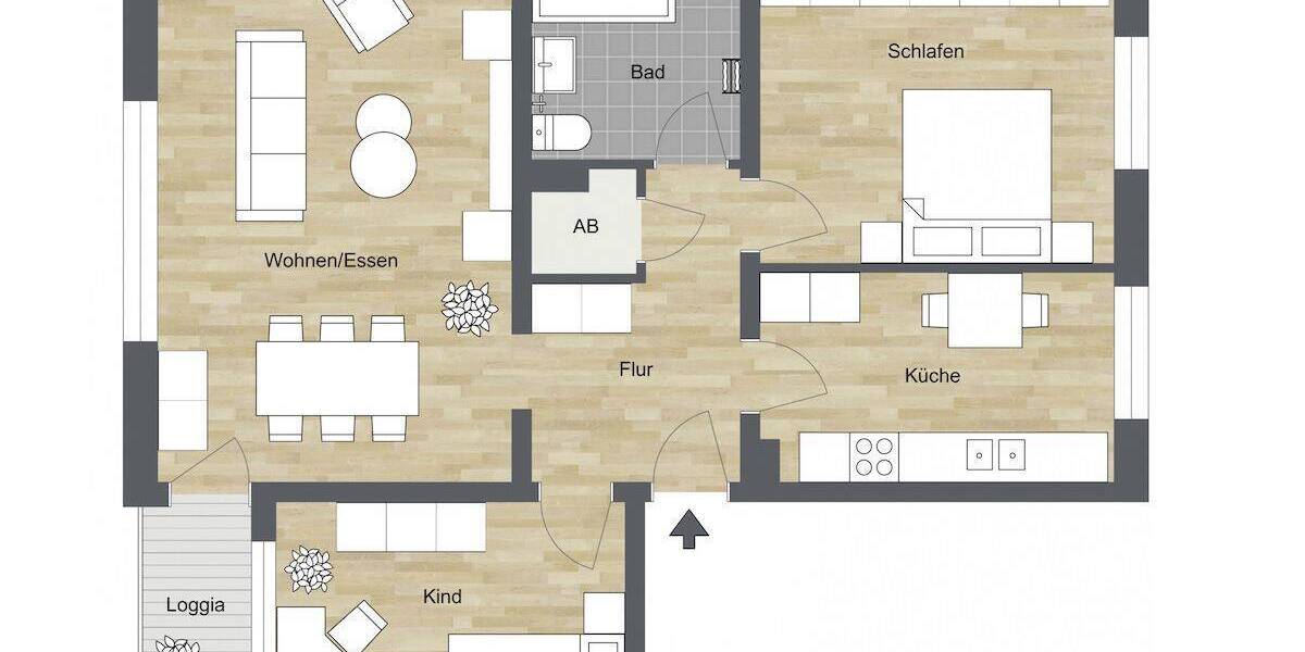 Etagenwohnung Bielefeld / Senne Senne - 3 Zimmer, 78 m&sup2;, 615&euro; | Angebot:26740758