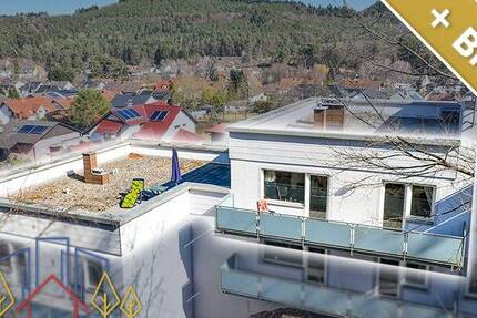 Exklusives Wohnen am Waldrand - 2-Zimmer-Wohnung mit Dachterrasse und herrlichem Blick