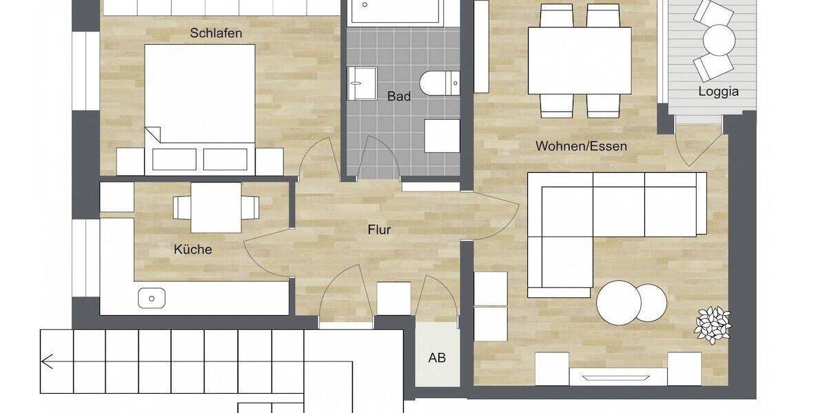 Etagenwohnung Bielefeld / Senne Senne - 2 Zimmer, 65 m&sup2;, 545&euro; | Angebot:26359042