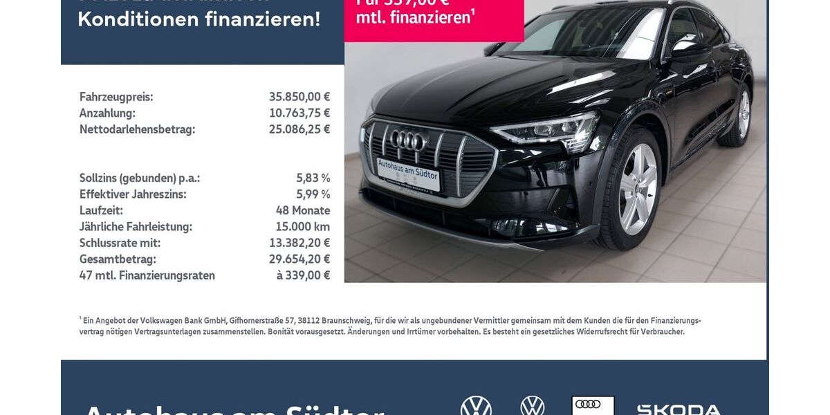 Audi e-tron 33.735 km 35.850 &euro; Rietberg 33397