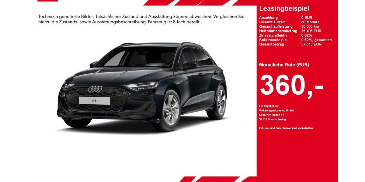 Audi A3 9.243 km 36.485 &euro; Gütersloh 33330
