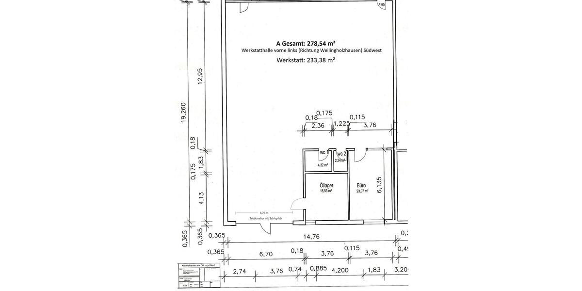 Gewerbeobjekt Melle Gesmold - 924&euro; | Angebot:24901862