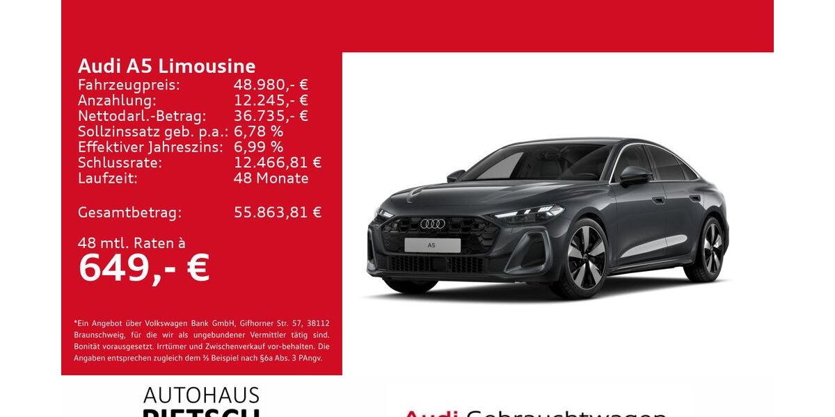 Audi A5 5.504 km 48.980 &euro; Melle 49324