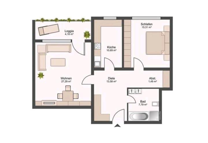 Eigentumswohnung von Privat zu verkaufen 2 zimmer
