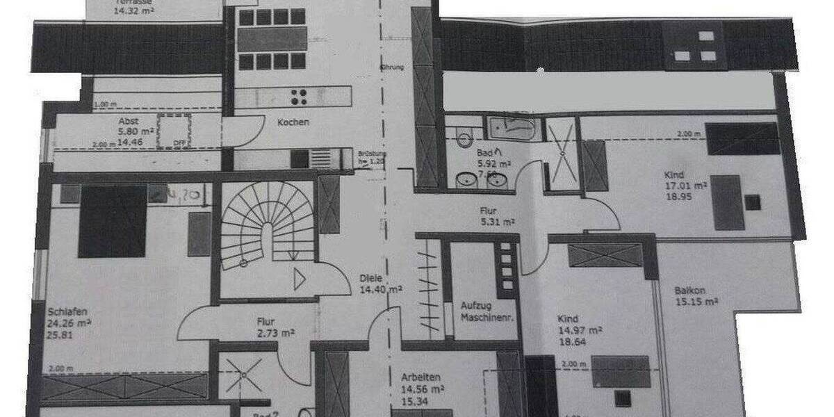 Etagenwohnung Bielefeld Innenstadt - 5 Zimmer, 170 m&sup2;, 2.320&euro; | Angebot:26929291