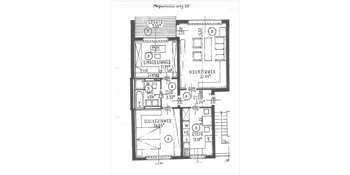 Etagenwohnung Bielefeld Schildesche - 3 Zimmer, 79 m&sup2;, 770&euro; | Angebot:26339870