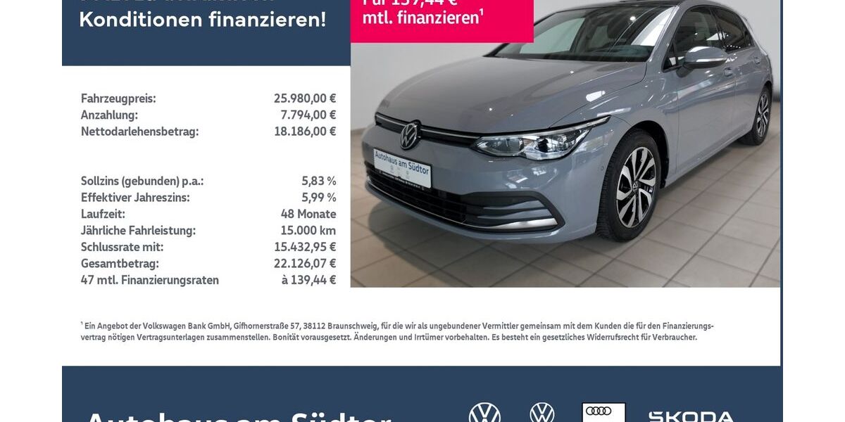 VW Golf 49.000 km 24.980 &euro; Rietberg 33397