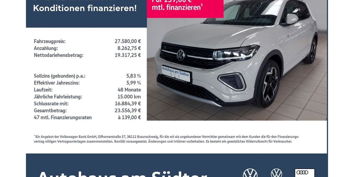 VW T-Cross 8.238 km 27.580 &euro; Rietberg 33397