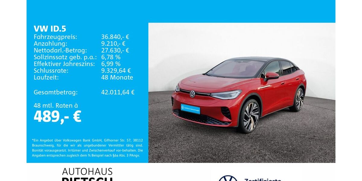 VW ID.5 2.711 km 36.840 &euro; Melle 49324