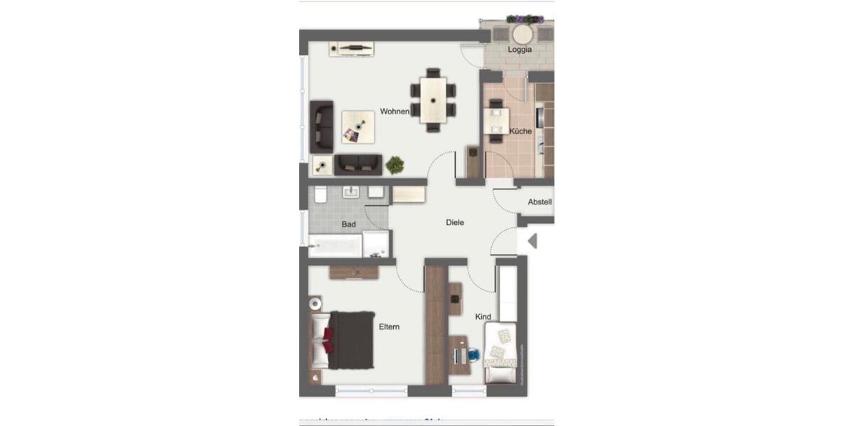 Etagenwohnung Gütersloh Kattenstroth - 3 Zimmer, 71 m&sup2;, 675&euro; | Angebot:25793351