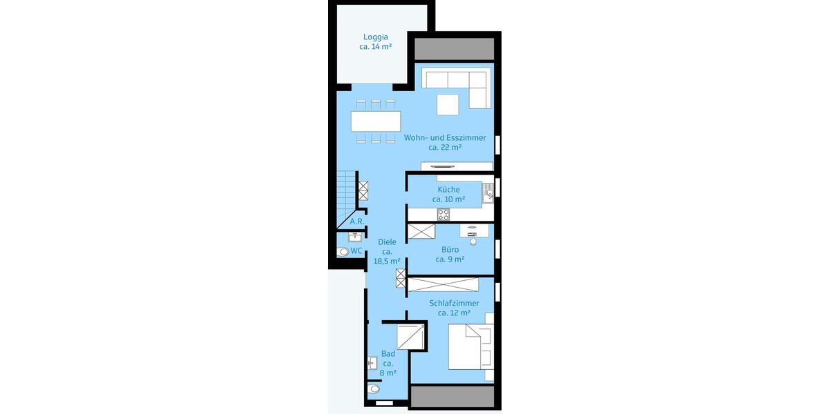 Maisonettenwohnung Verl - 4 Zimmer, 119 m&sup2;, 1.290&euro; | Angebot:26276366