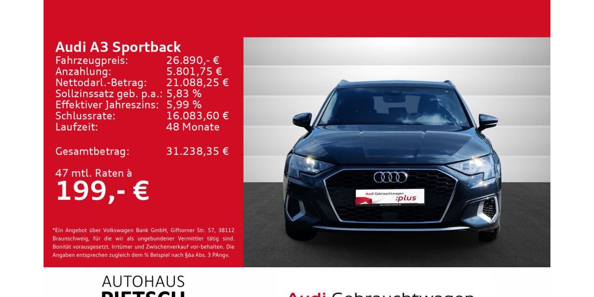 Audi A3 18.954 km 26.590 &euro; Melle 49324