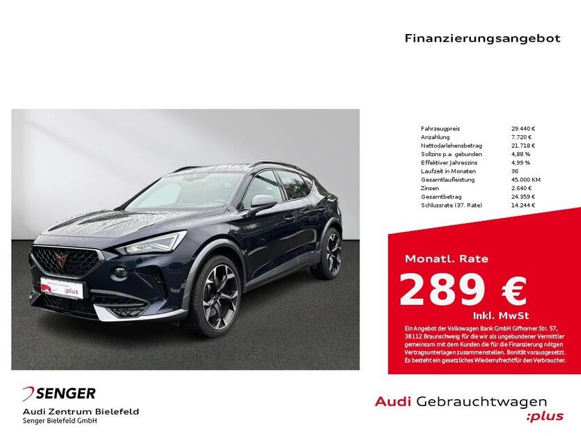 Cupra Formentor 16.309 km 29.440 € Bielefeld 33609