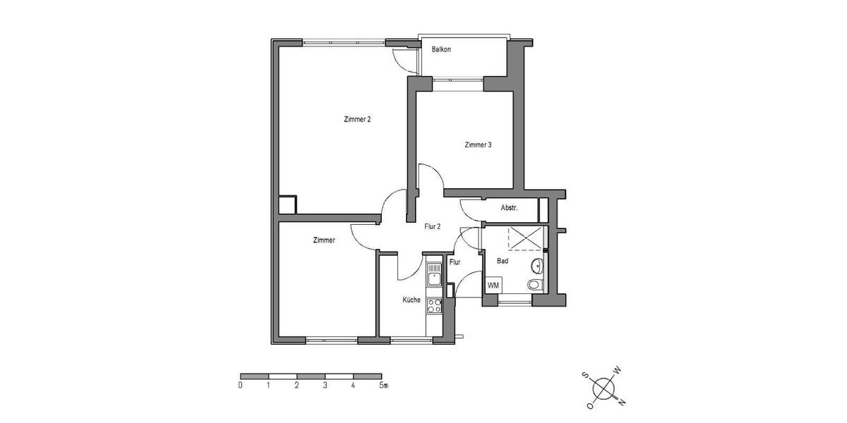 Etagenwohnung Bielefeld Sennestadt - 3 Zimmer, 77 m&sup2;, 513&euro; | Angebot:26285188