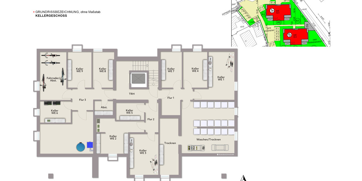 Etagenwohnung Schloß Holte-Stukenbrock Schloß Holte - 3 Zimmer, 80 m&sup2;, 334.300&euro; | Angebot:25802136