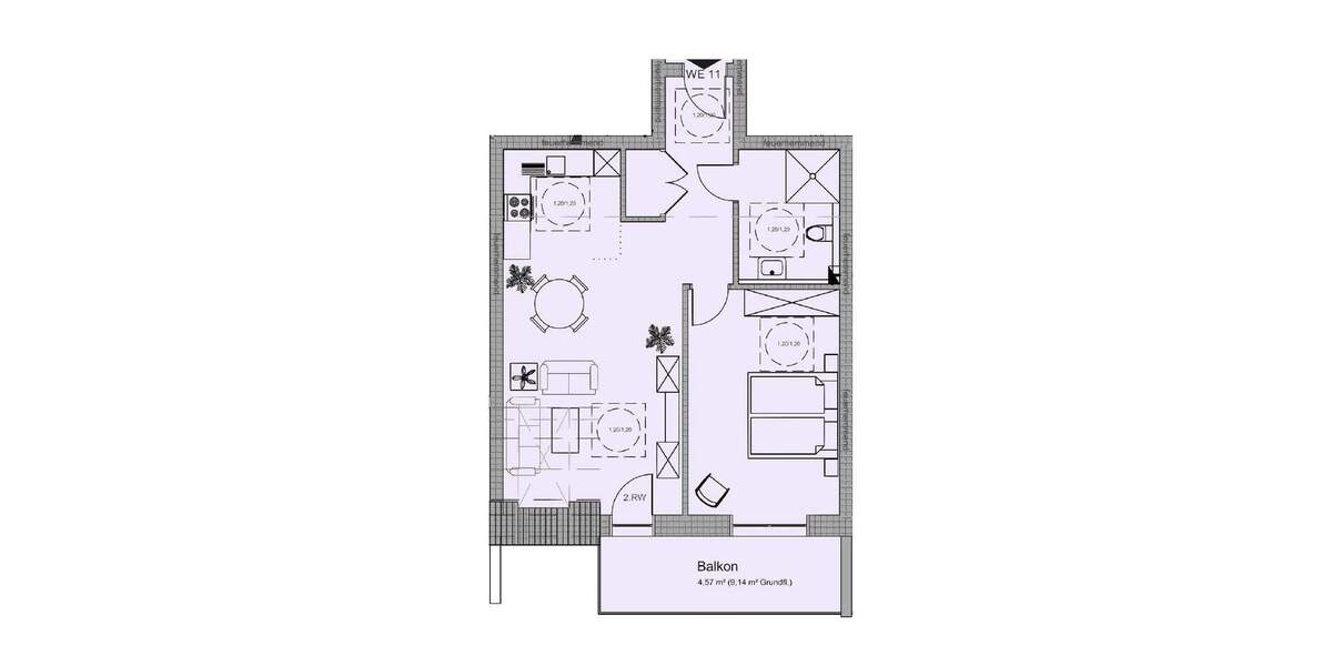 Etagenwohnung Bad Salzuflen-Werl-Aspe Werl-Aspe - 2 Zimmer, 63 m&sup2;, 268.000&euro; | Angebot:25799097