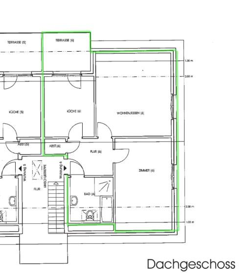 Dachgeschosswohnung mit Terrasse - WBS benötigt 2 zimmer
