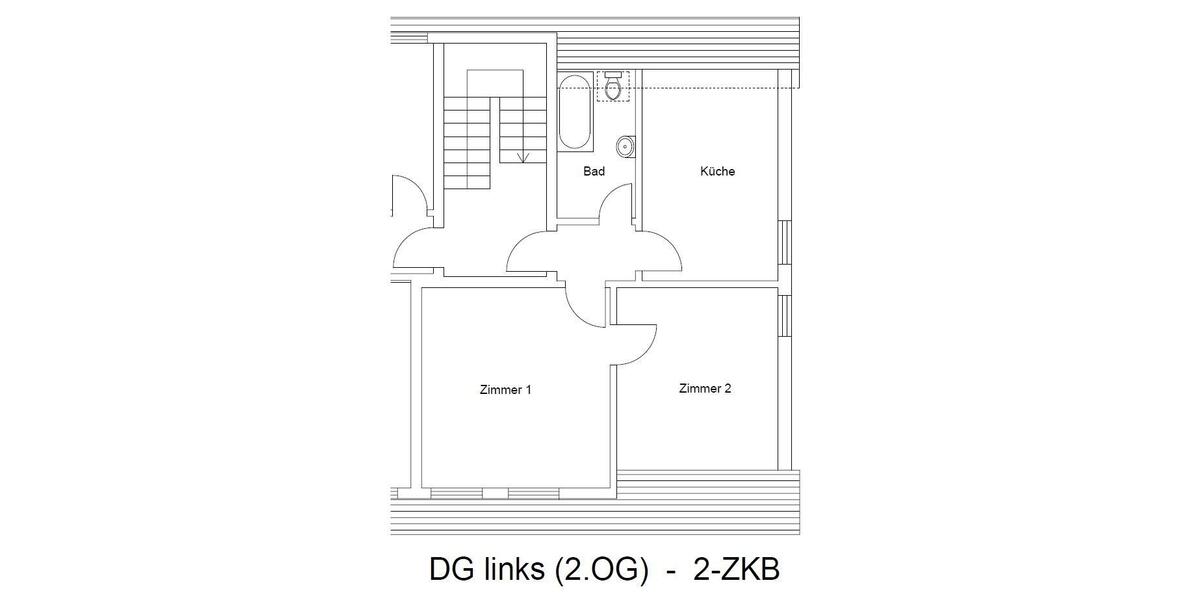 Dachgeschoßwohnung Bad Salzuflen - 2 Zimmer, 57 m&sup2;, 770&euro; | Angebot:26247449