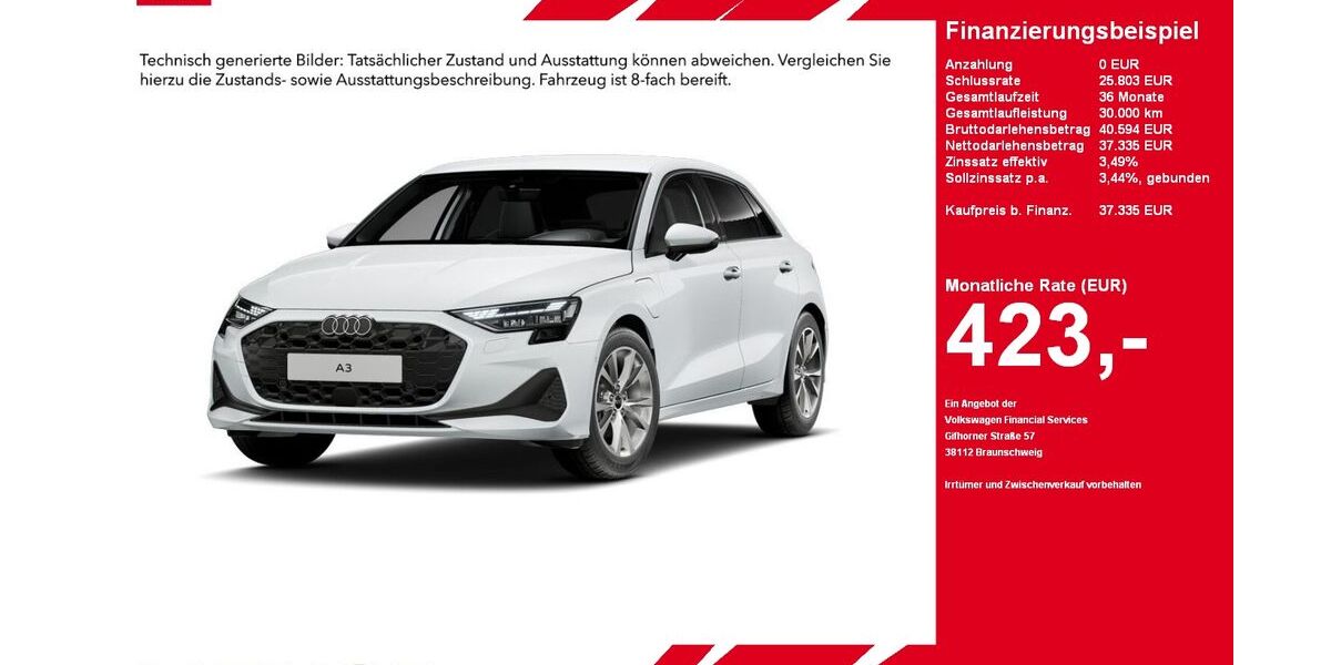 Audi A3 6.454 km 37.335 &euro; Gütersloh 33330