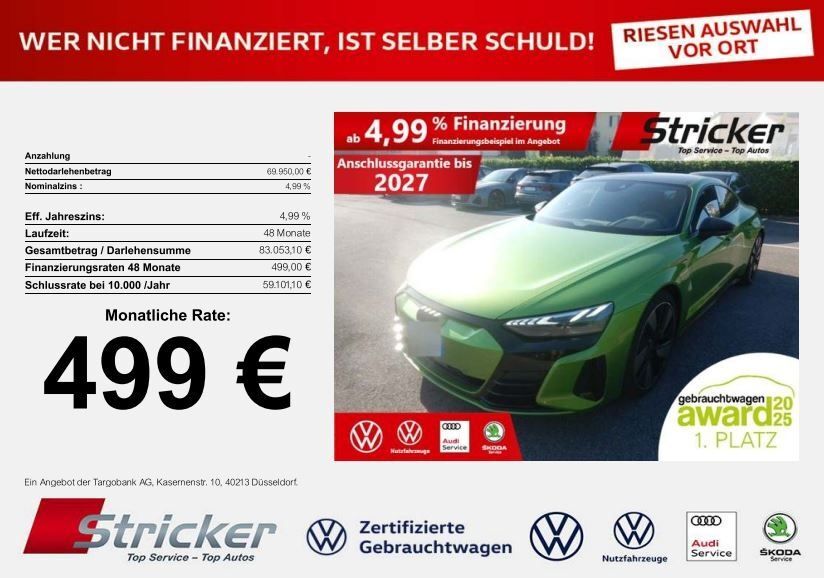 Audi e-tron GT 14.603 km 69.949 € Detmold 32760