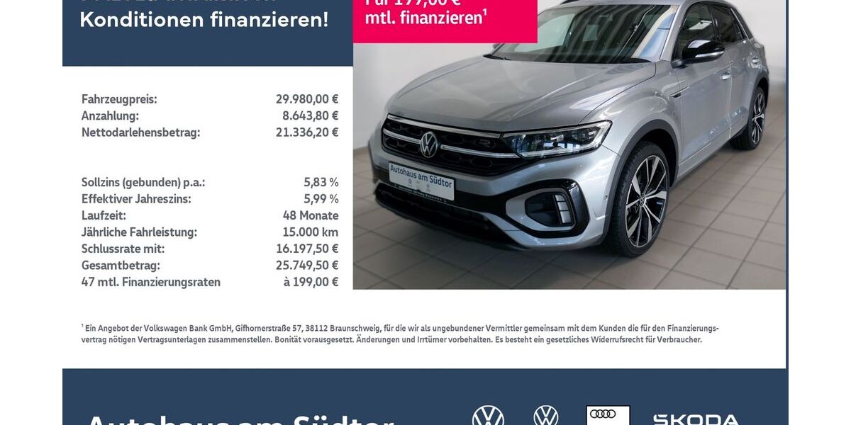 VW T-Roc 15.014 km 29.980 &euro; Rietberg 33397