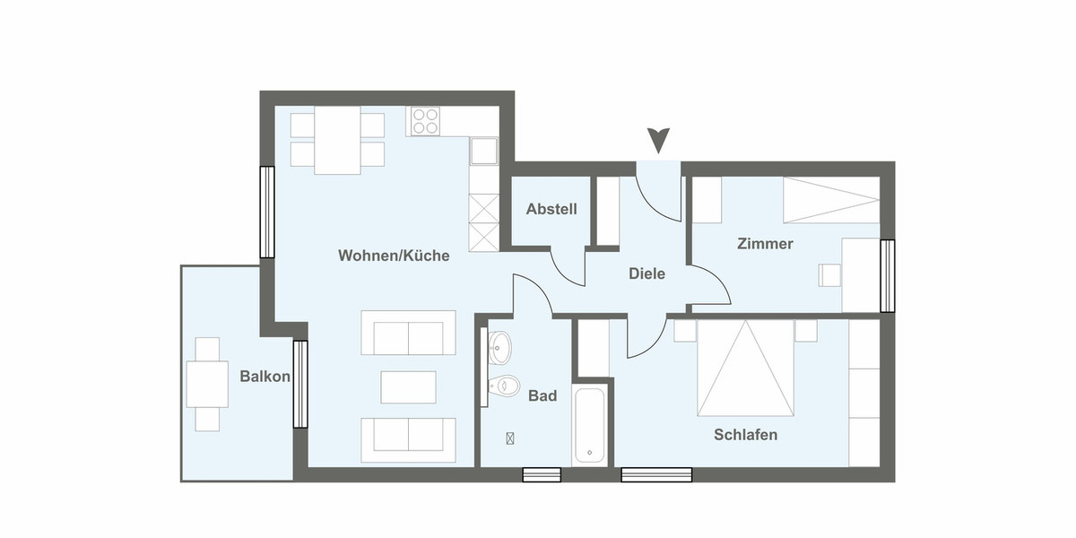 WINTER-AKTION: Inkl. EINBAUKÜCHE, Bodenbeläge komplett, Kfz-Stellplatz. Süd- Westbalkon. 3 zimmer